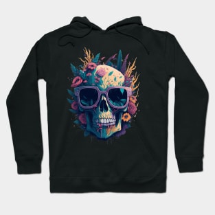 Gothic Flowers and Skull Hoodie